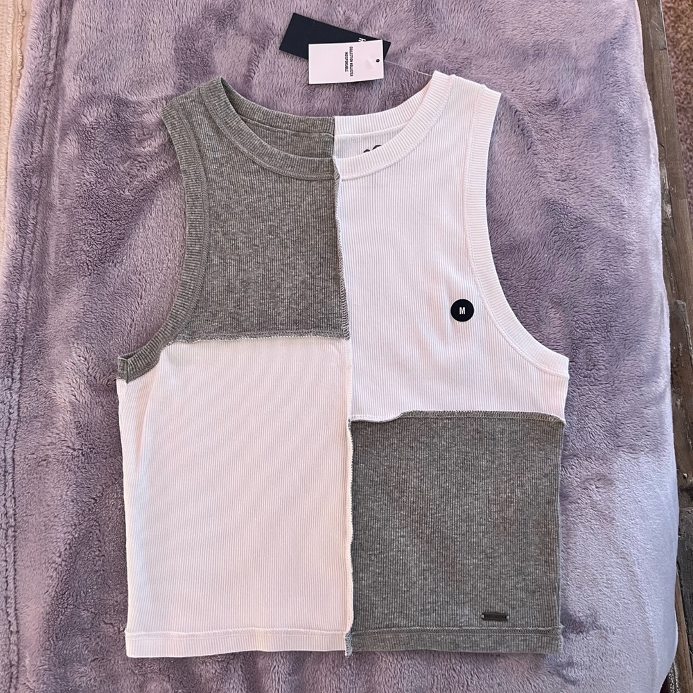 NWT Hollister patch work tank top. Size Medium